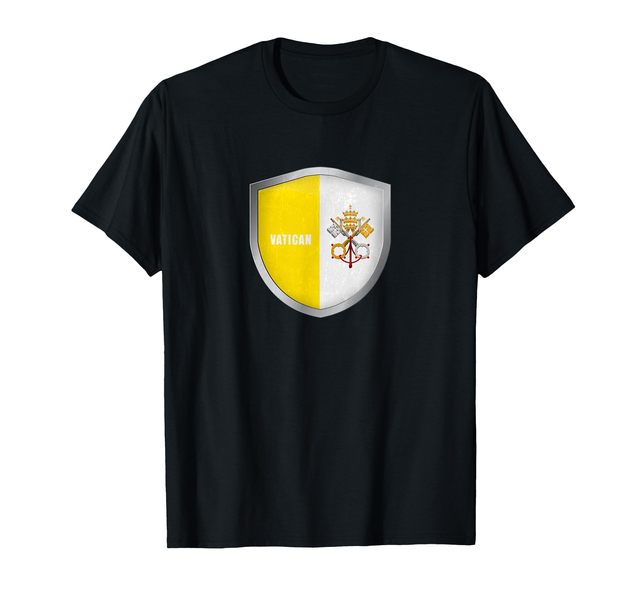 Vatican Flag Badge Soccer Fans T-Shirt - Streetwear Style for Adults - T-Shirt, Sweatshirt, Hoodie