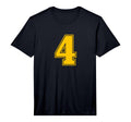 Yellow Sports Team Number 4 Performance T-Shirt - Novelty Apparel Men Women - T-Shirt, Sweatshirt, Hoodie