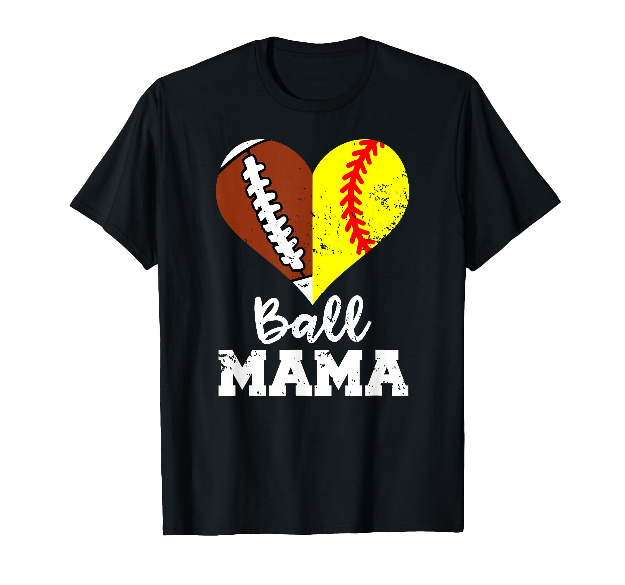 Ball Mama Funny Football Softball T-Shirt - Minimalist Print for Adults - T-Shirt, Sweatshirt, Hoodie