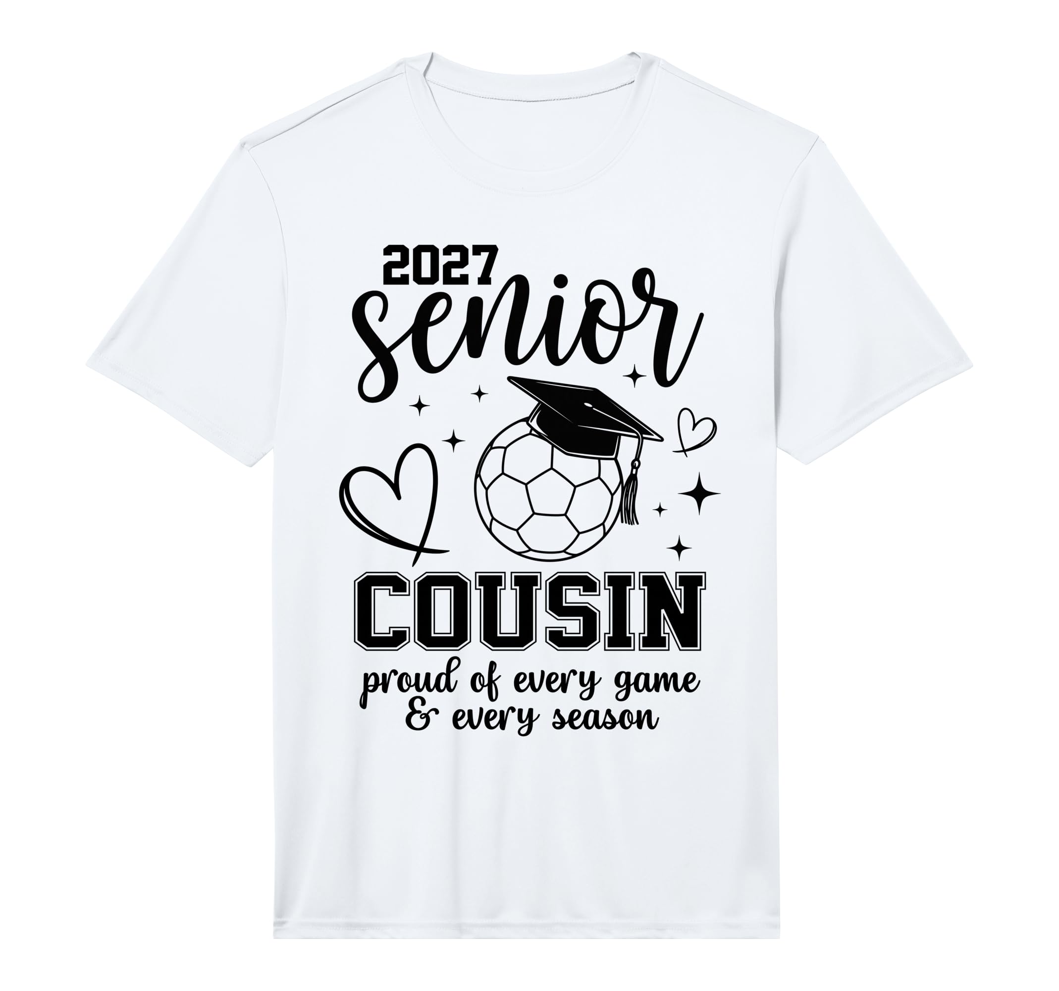 2027 Senior Soccer Cousin Proud Family T-Shirt - Minimalist Print Unisex - T-Shirt, Sweatshirt, Hoodie