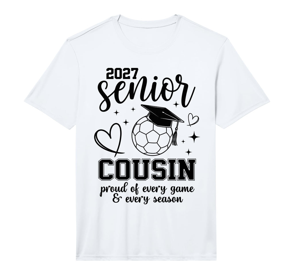 2027 Senior Soccer Cousin Proud Family T-Shirt - Graphic Print for Adults - T-Shirt, Sweatshirt, Hoodie