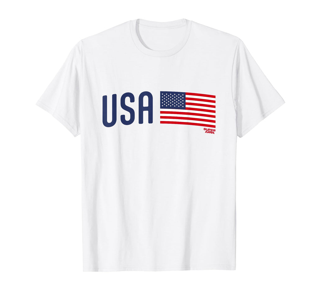 Superfan Usa Minimal Flag Stripe Soccer T-Shirt - Trendy Graphic Unisex - T-Shirt, Sweatshirt, Hoodie