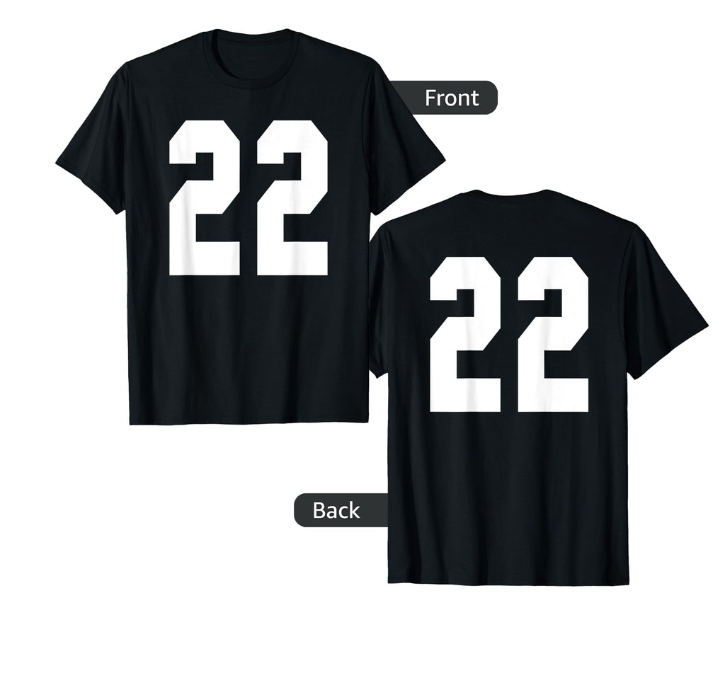 22 Team Sports Jersey Front Back T-Shirt - Custom Art Print Men Women - T-Shirt, Sweatshirt, Hoodie