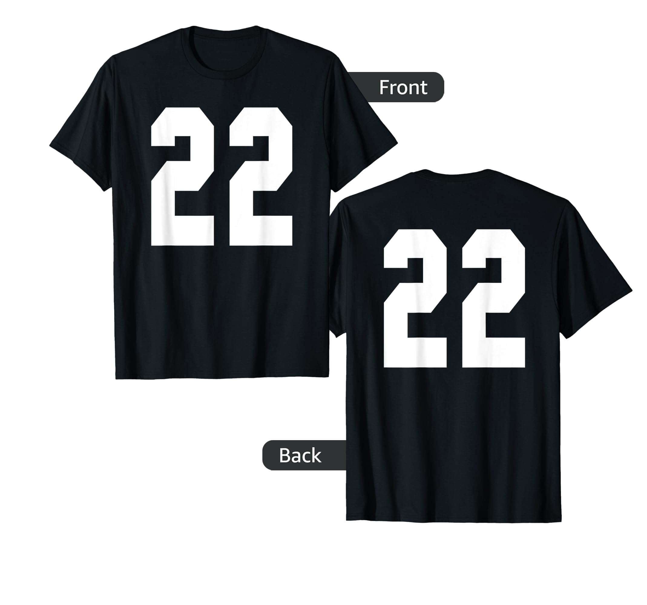 22 Team Sports Jersey Front Back T-Shirt - Custom Art Print Men Women - T-Shirt, Sweatshirt, Hoodie