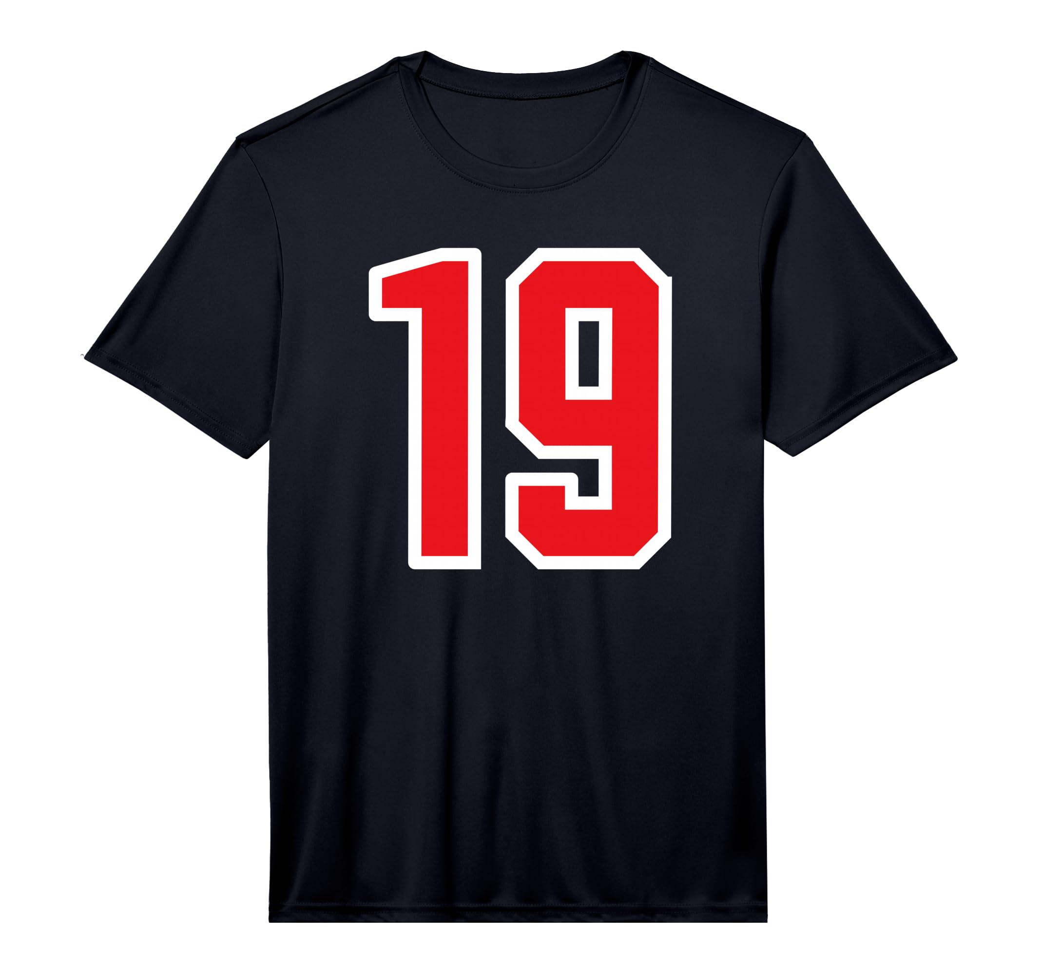 White Red Sport Team Number 19 T-Shirt - Novelty Apparel Men Women - T-Shirt, Sweatshirt, Hoodie