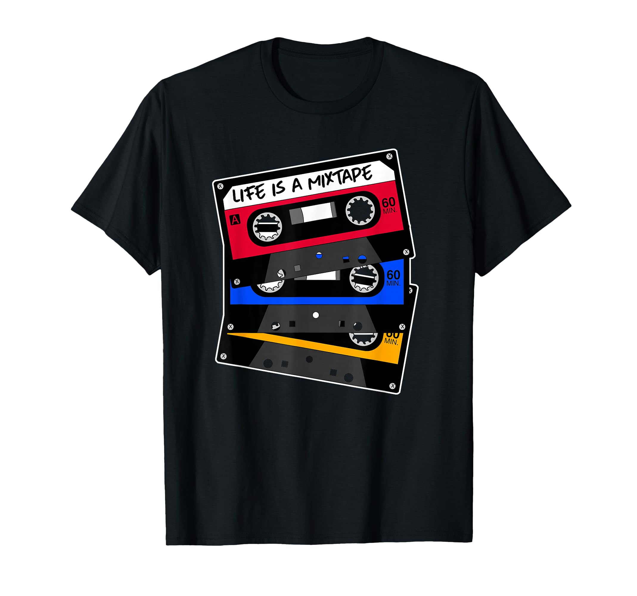 Life Is Mixtape Old School Cassette Tape T-Shirt - Unique Graphic Men Women - T-Shirt, Sweatshirt, Hoodie