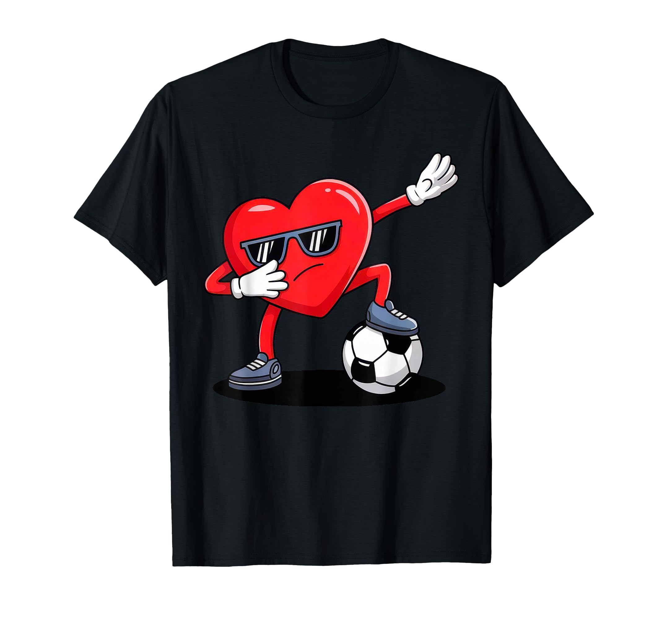 Heart Football Valentines Day Soccer T-Shirt - Fun Novelty Design Unisex - T-Shirt, Sweatshirt, Hoodie