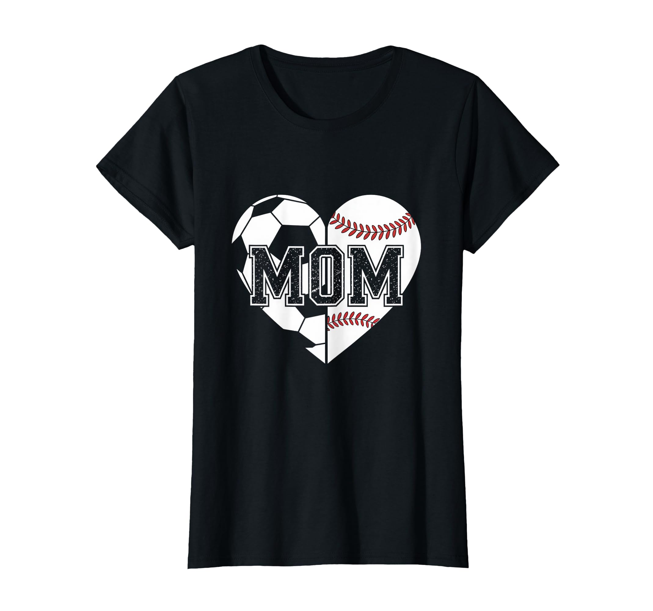 Proud Mom Heart Soccer Baseball Lover T-Shirt - Unique Graphic Men Women - T-Shirt, Sweatshirt, Hoodie
