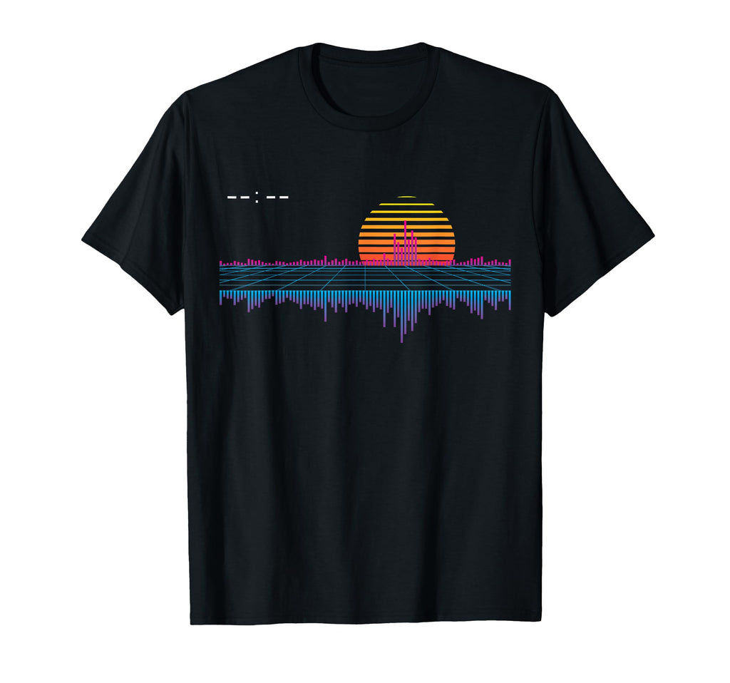 Retrowave Synthwave Vaporwave Sunset T-Shirt - Custom Art Print for Adults - T-Shirt, Sweatshirt, Hoodie