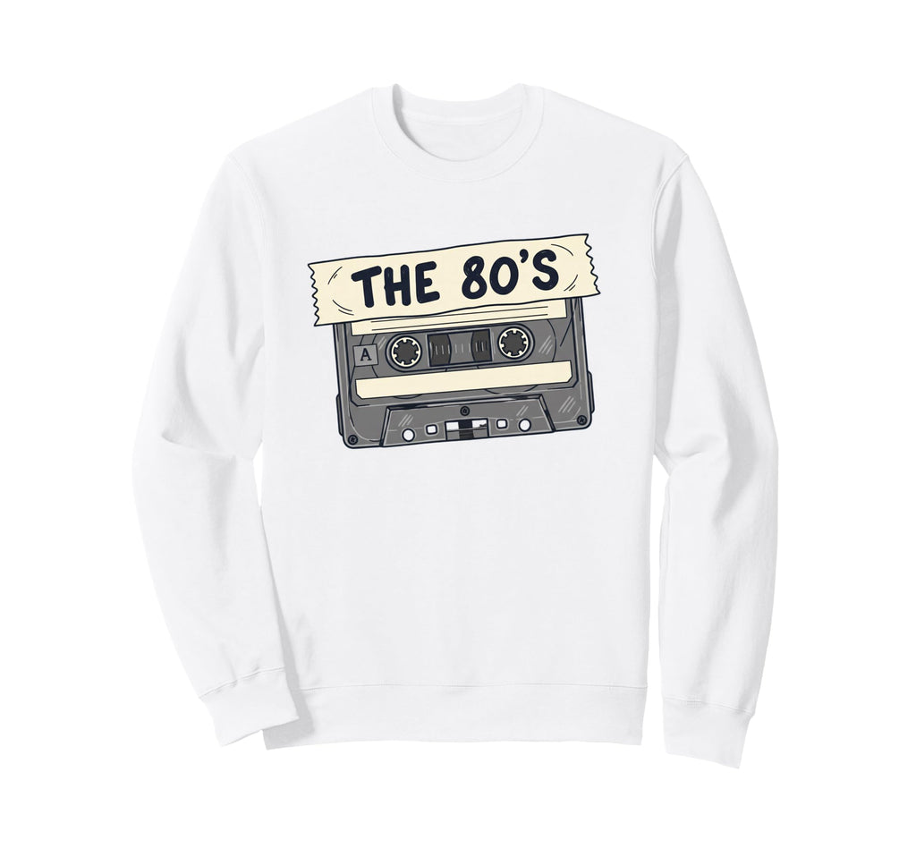 80S Cassette Tape Nostalgia 80S Music Sweatshirt - Minimalist Print Unisex - T-Shirt, Sweatshirt, Hoodie