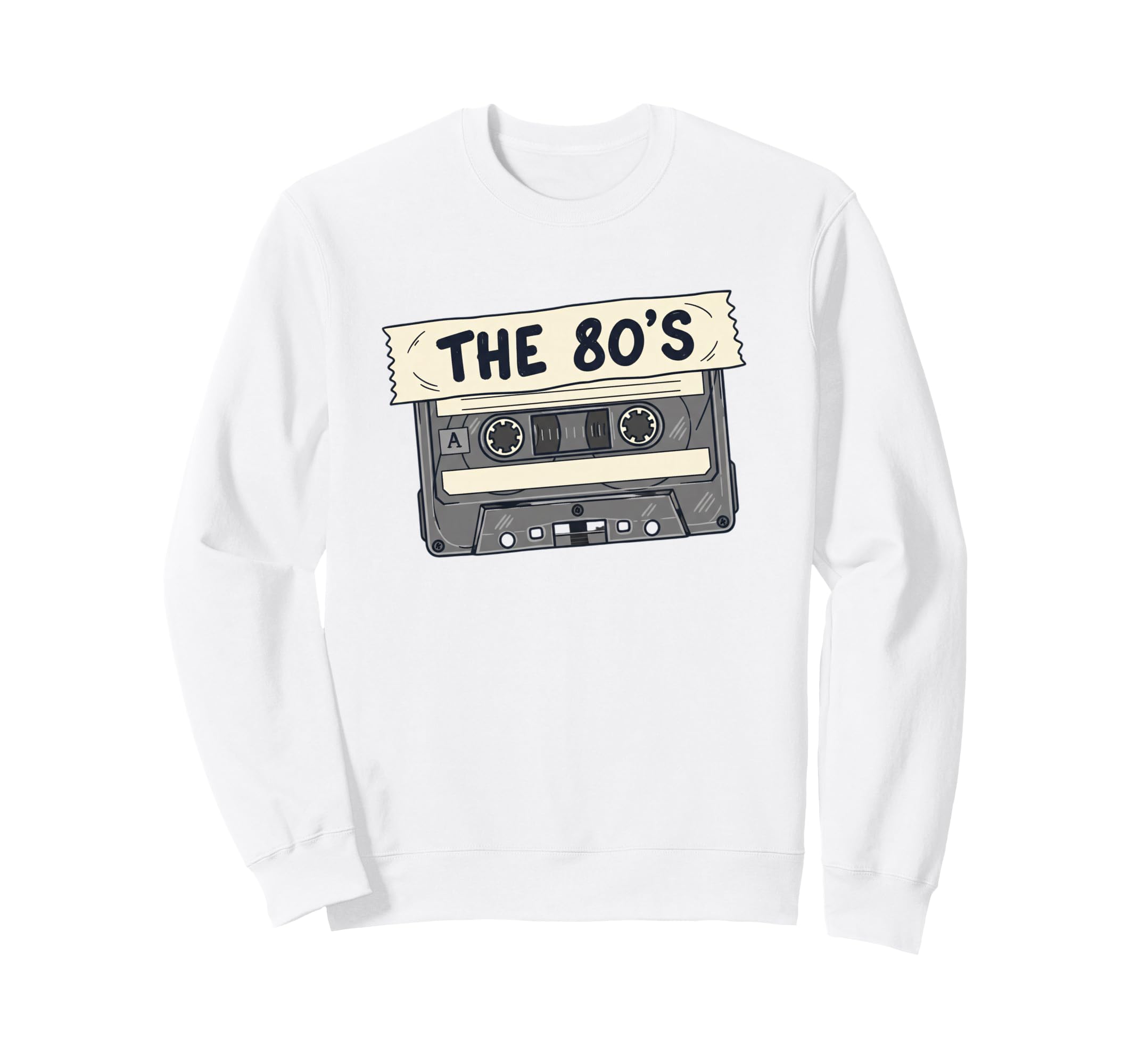 80S Cassette Tape Nostalgia 80S Music Sweatshirt - Minimalist Print Unisex - T-Shirt, Sweatshirt, Hoodie