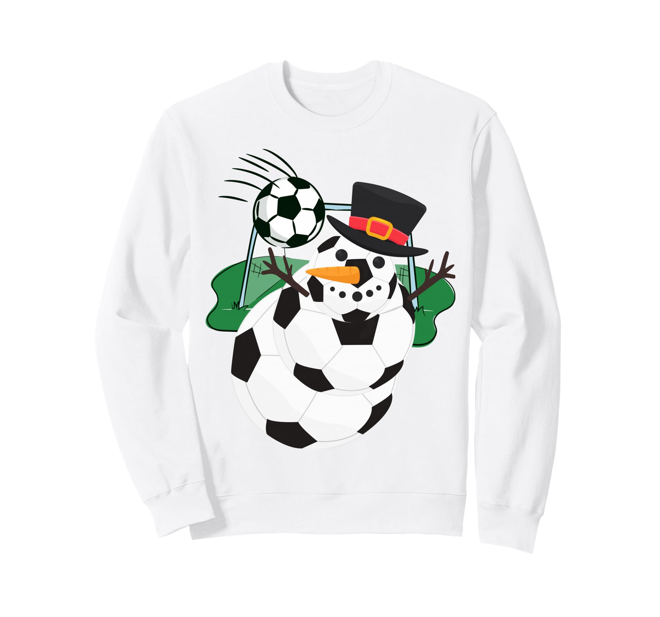 Soccer Balls Snowman Winter Sports Sweatshirt - Graphic Print Men Women - T-Shirt, Sweatshirt, Hoodie
