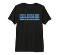 Colorado Soccer Sky Blue Text Tri Blend T-Shirt - Streetwear Style Unisex - T-Shirt, Sweatshirt, Hoodie