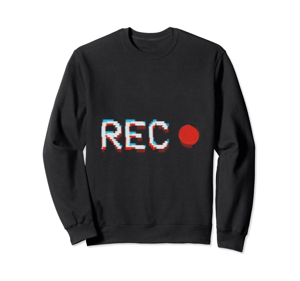 Glitch Vcr Vhs Tape 80S Recording Record Sweatshirt - Unique Graphic Unisex - T-Shirt, Sweatshirt, Hoodie