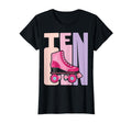 10 Year Old Roller Skating Birthday T-Shirt - Aesthetic Graphic Men Women - T-Shirt, Sweatshirt, Hoodie
