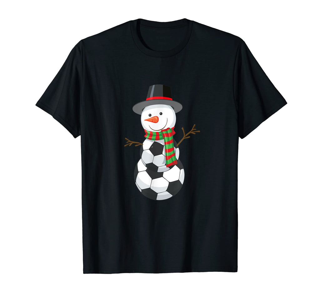 Soccer Ball Snowman Funny Winter Soccer T-Shirt - Unique Graphic Unisex - T-Shirt, Sweatshirt, Hoodie