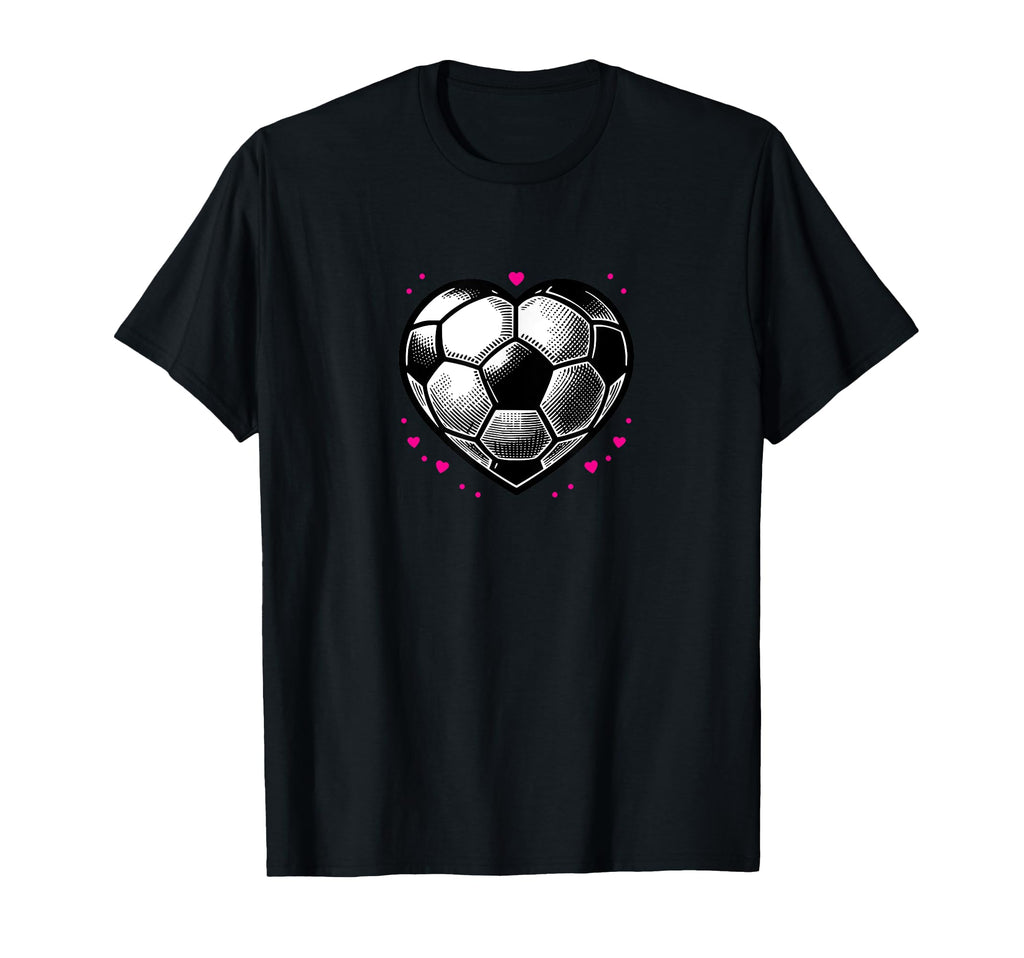 Soccer Ball Heart Mom Fan Parent T-Shirt - Unique Graphic Unisex - T-Shirt, Sweatshirt, Hoodie