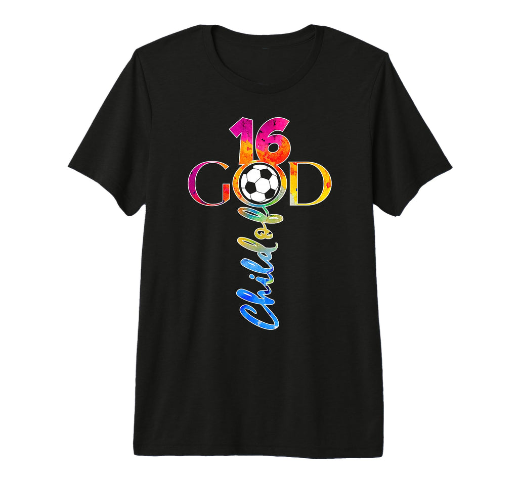 Jesus 16 Years Child God Soccer 16Th T-Shirt - Graphic Print for Adults - T-Shirt, Sweatshirt, Hoodie