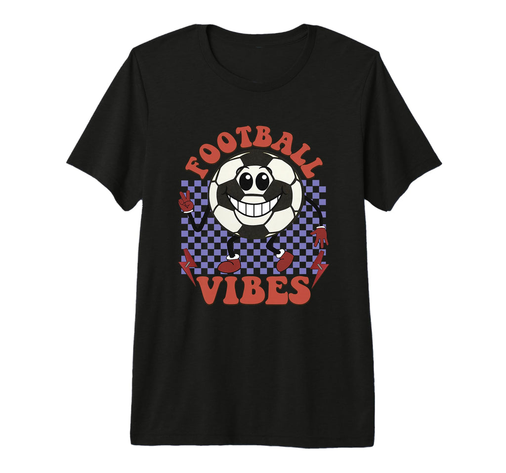 Football Vibes Exciting Happy Soccer T-Shirt - Custom Art Print for Adults - T-Shirt, Sweatshirt, Hoodie