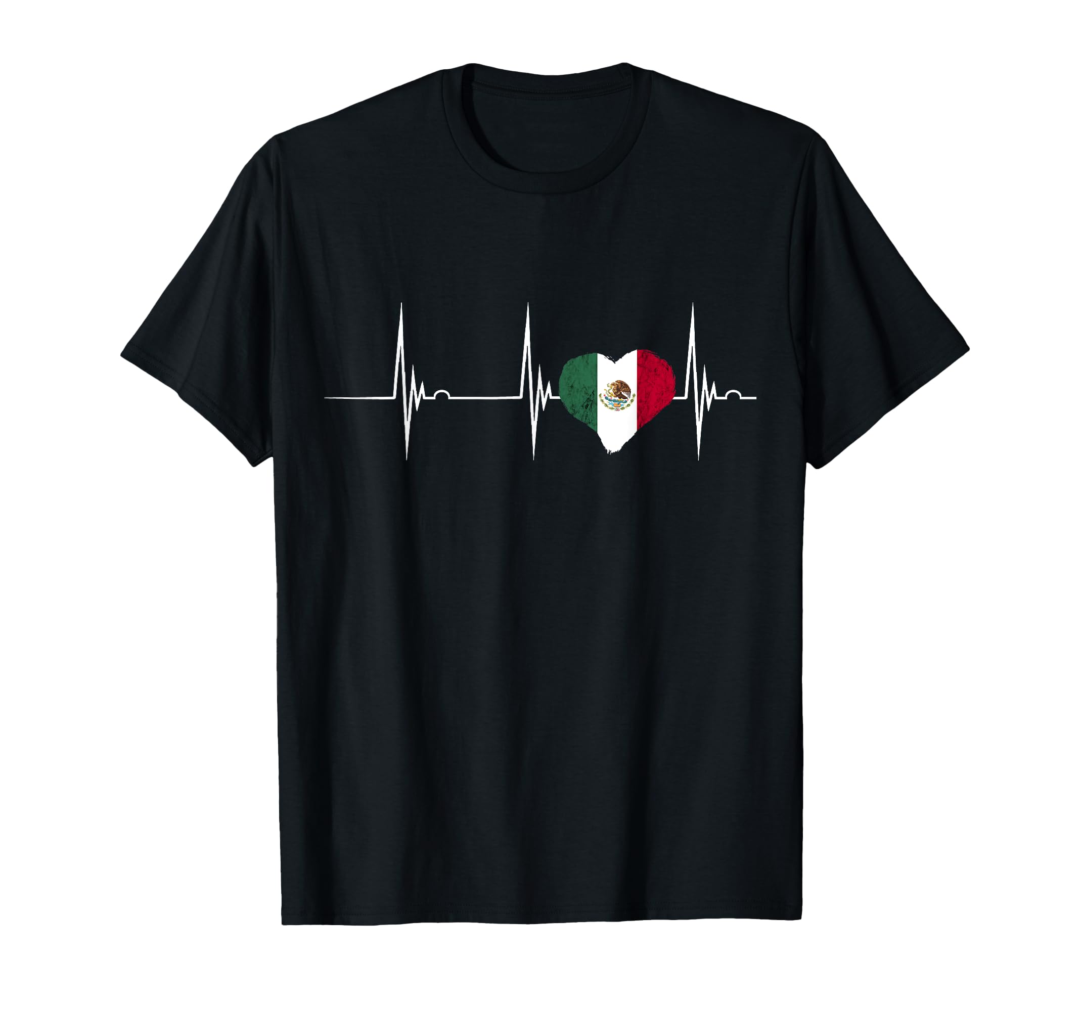 Mexico Heart Heartbeat Ekg Pulse T-Shirt - Custom Art Print for Adults - T-Shirt, Sweatshirt, Hoodie