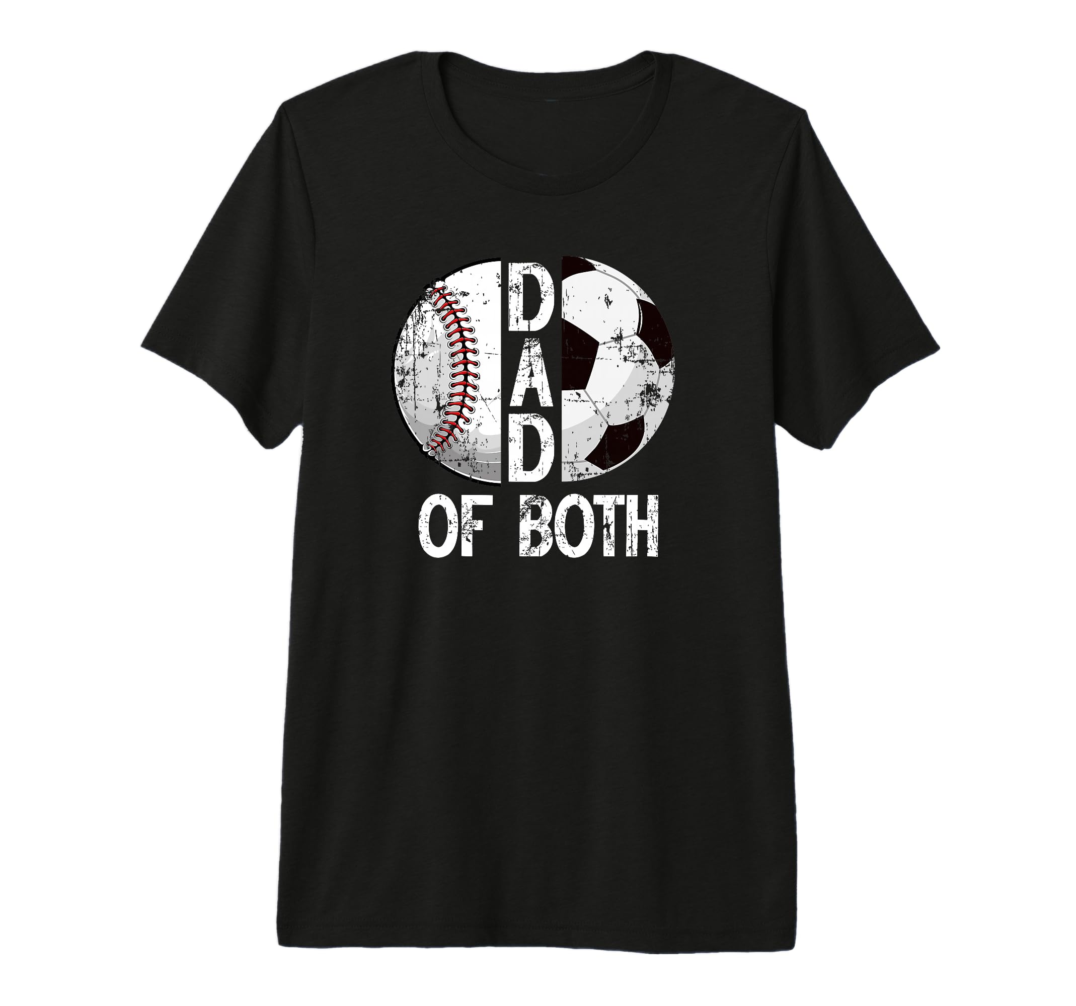 Mens Dad Both Baseball Soccer Dad Soccer T-Shirt - Minimalist Print Unisex - T-Shirt, Sweatshirt, Hoodie