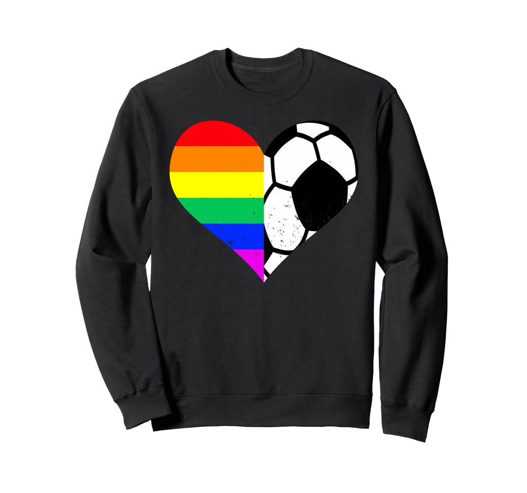 Soccer Lgbt Pride Month Rainbow Sweatshirt - Aesthetic Graphic Unisex - T-Shirt, Sweatshirt, Hoodie