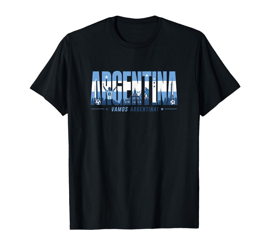Argentina Soccer Vamos Argentina Football T-Shirt - Unique Graphic Unisex - T-Shirt, Sweatshirt, Hoodie