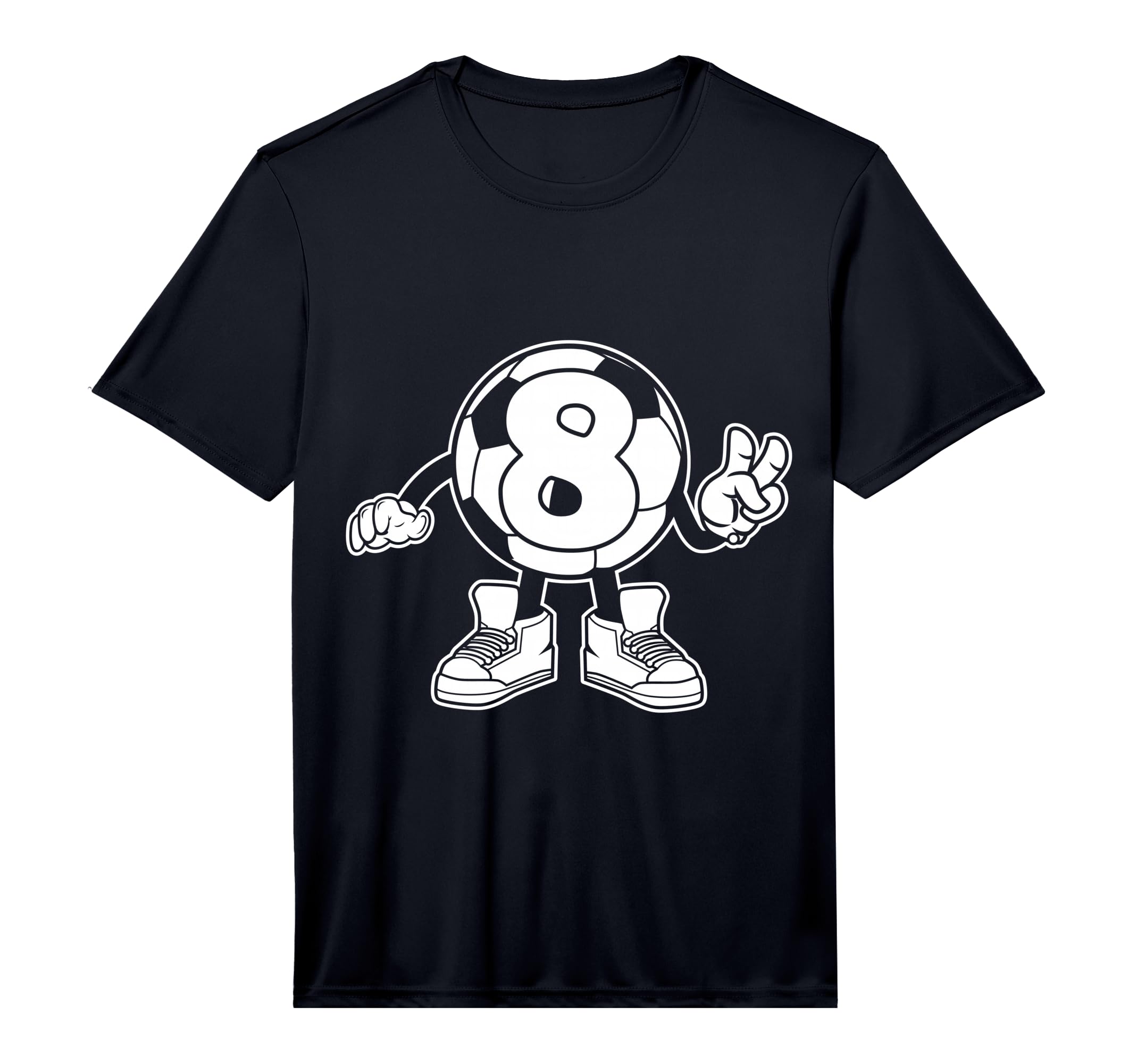 Number 8 Soccer 8Th Birthday T-Shirt - Fun Novelty Design for Adults - T-Shirt, Sweatshirt, Hoodie