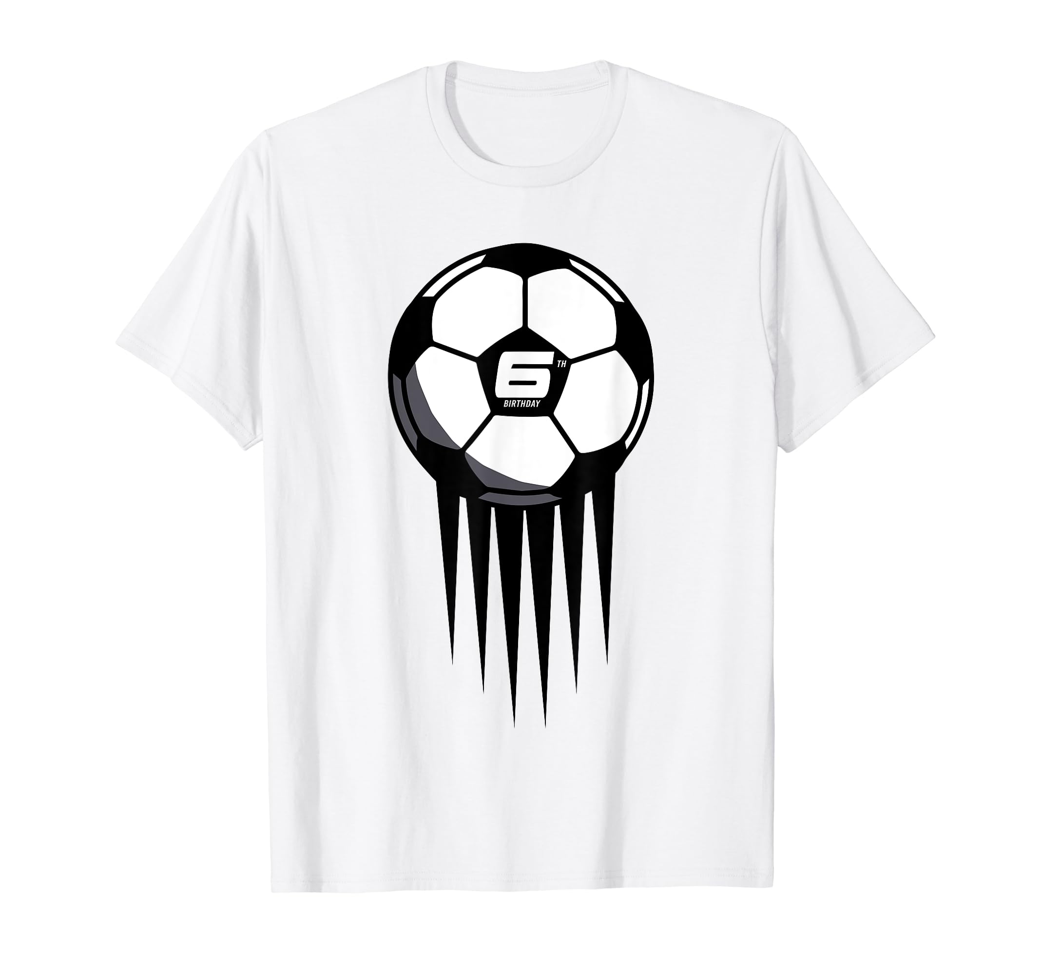 6Th Birthday Soccer 6 Years Old T-Shirt - Graphic Print for Adults - T-Shirt, Sweatshirt, Hoodie