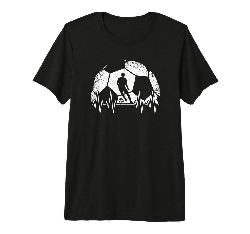 Football Heartbeat Football Player T-Shirt - Unique Graphic for Adults - T-Shirt, Sweatshirt, Hoodie