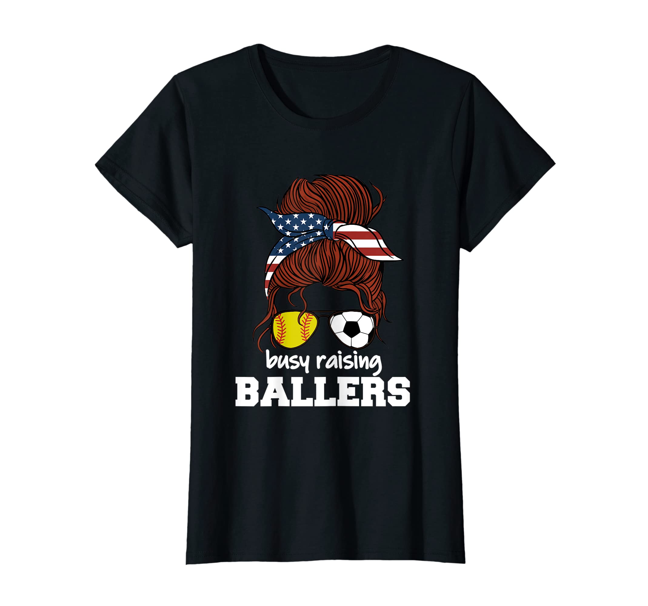 Womens Softball And Soccer Mom Busy T-Shirt - Aesthetic Graphic Men Women - T-Shirt, Sweatshirt, Hoodie