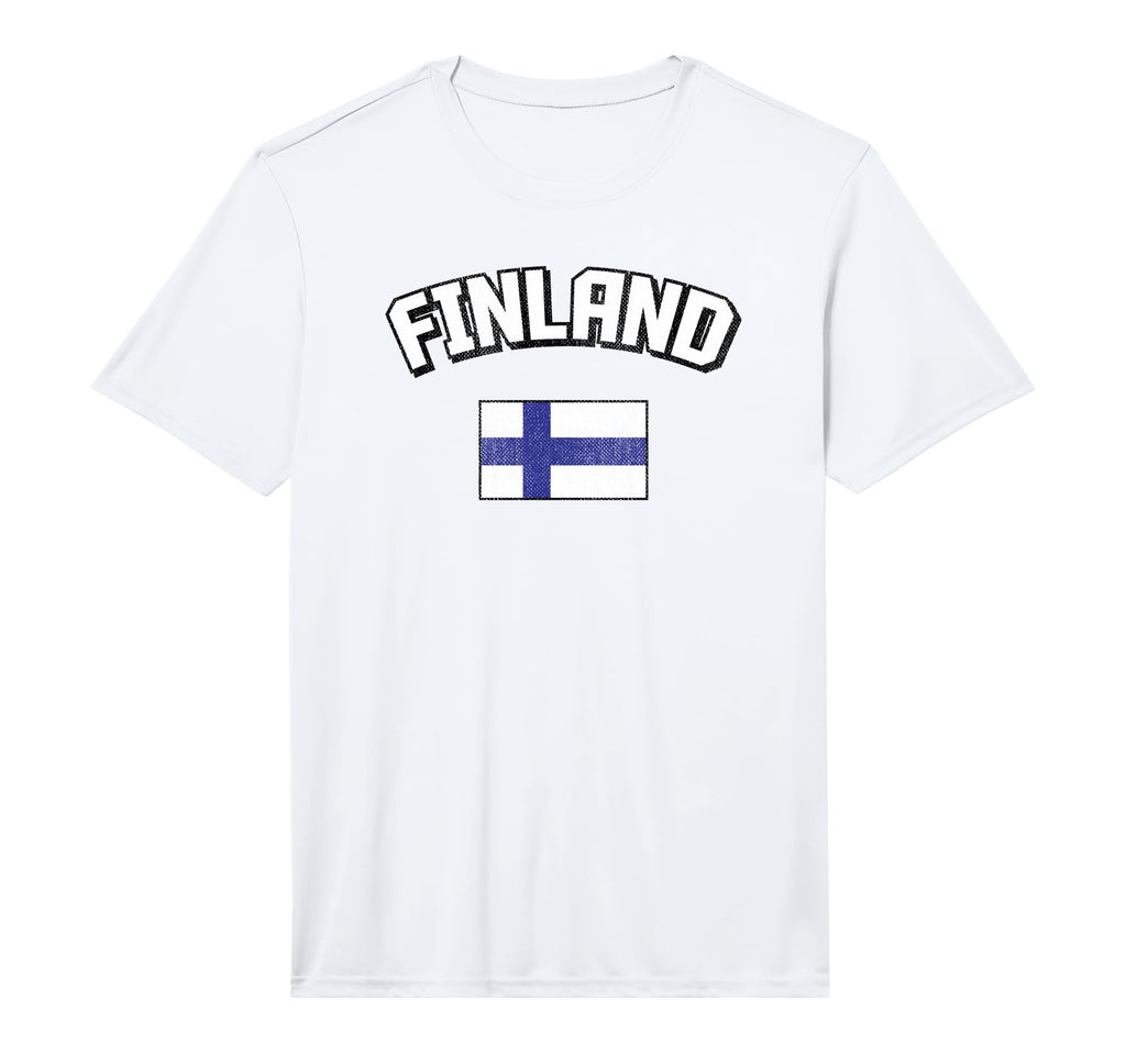 Finland Flag Distressed Finnish Pride T-Shirt - Novelty Apparel Unisex - T-Shirt, Sweatshirt, Hoodie