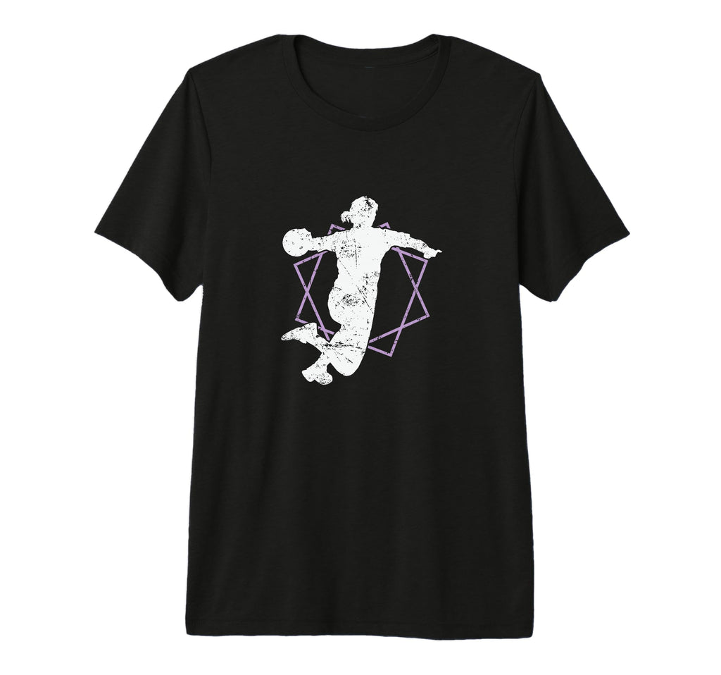 Womens Handball Jump Shot Tri Blend T-Shirt - Custom Art Print Unisex - T-Shirt, Sweatshirt, Hoodie