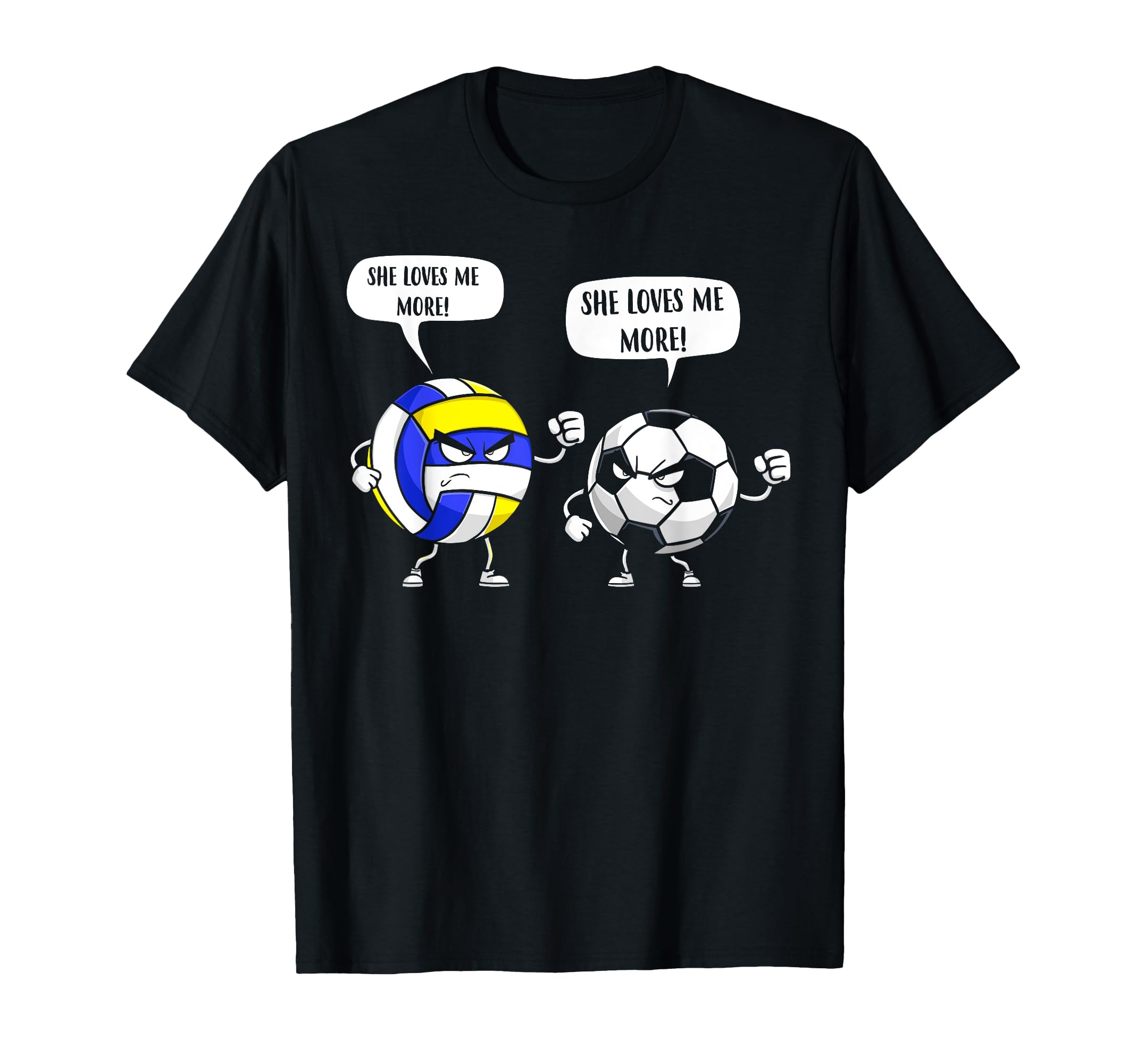 Volleyball Soccer She Loves Me More T-Shirt - Graphic Print Unisex - T-Shirt, Sweatshirt, Hoodie