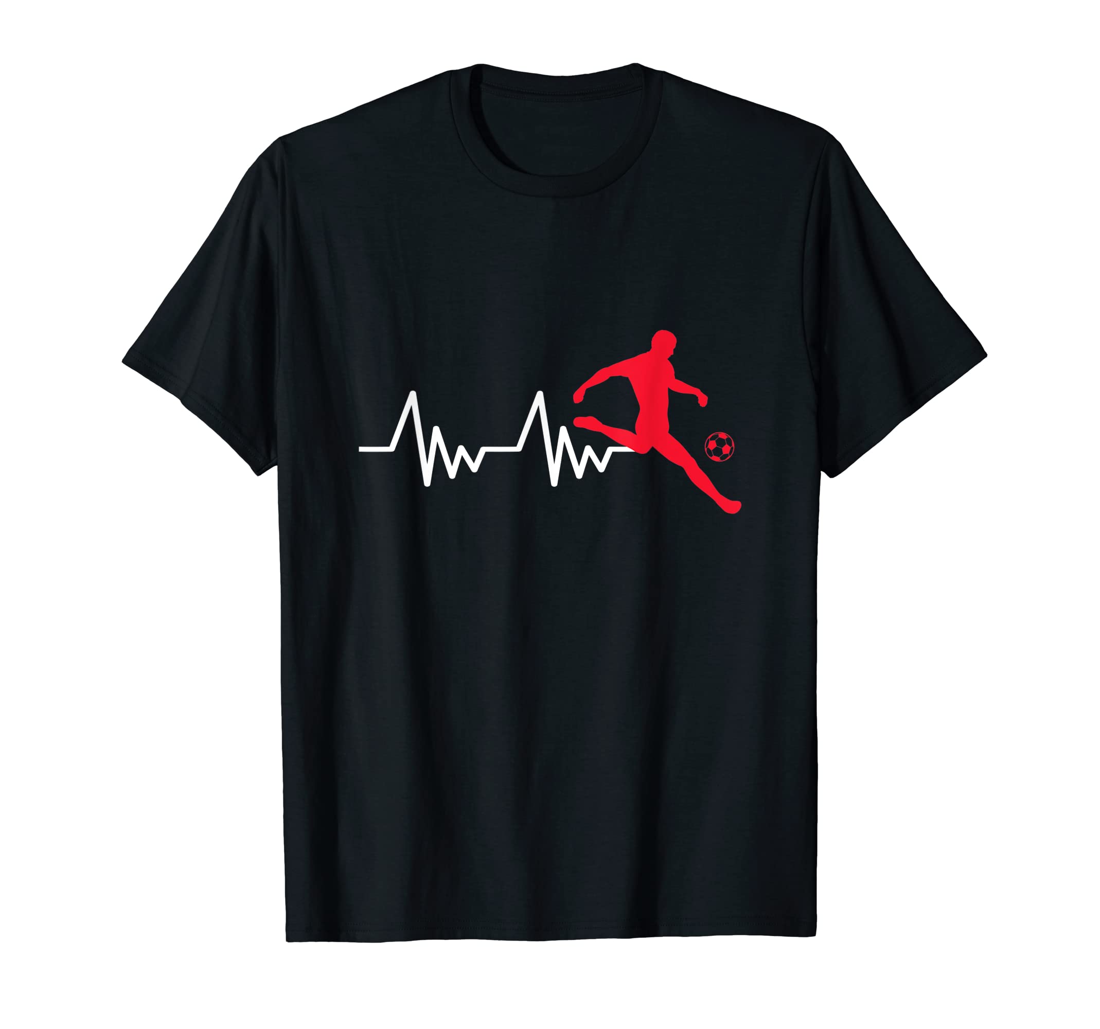 Heartline Sports Football Soccer Ball T-Shirt - Minimalist Print Men Women - T-Shirt, Sweatshirt, Hoodie