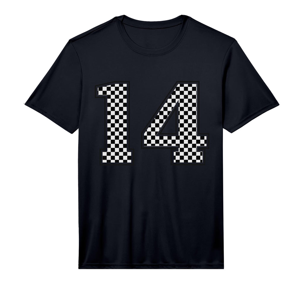 Number 14 Checkered Number T-Shirt - Streetwear Style for Adults - T-Shirt, Sweatshirt, Hoodie
