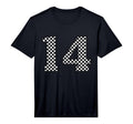 Number 14 Checkered Number T-Shirt - Streetwear Style for Adults - T-Shirt, Sweatshirt, Hoodie