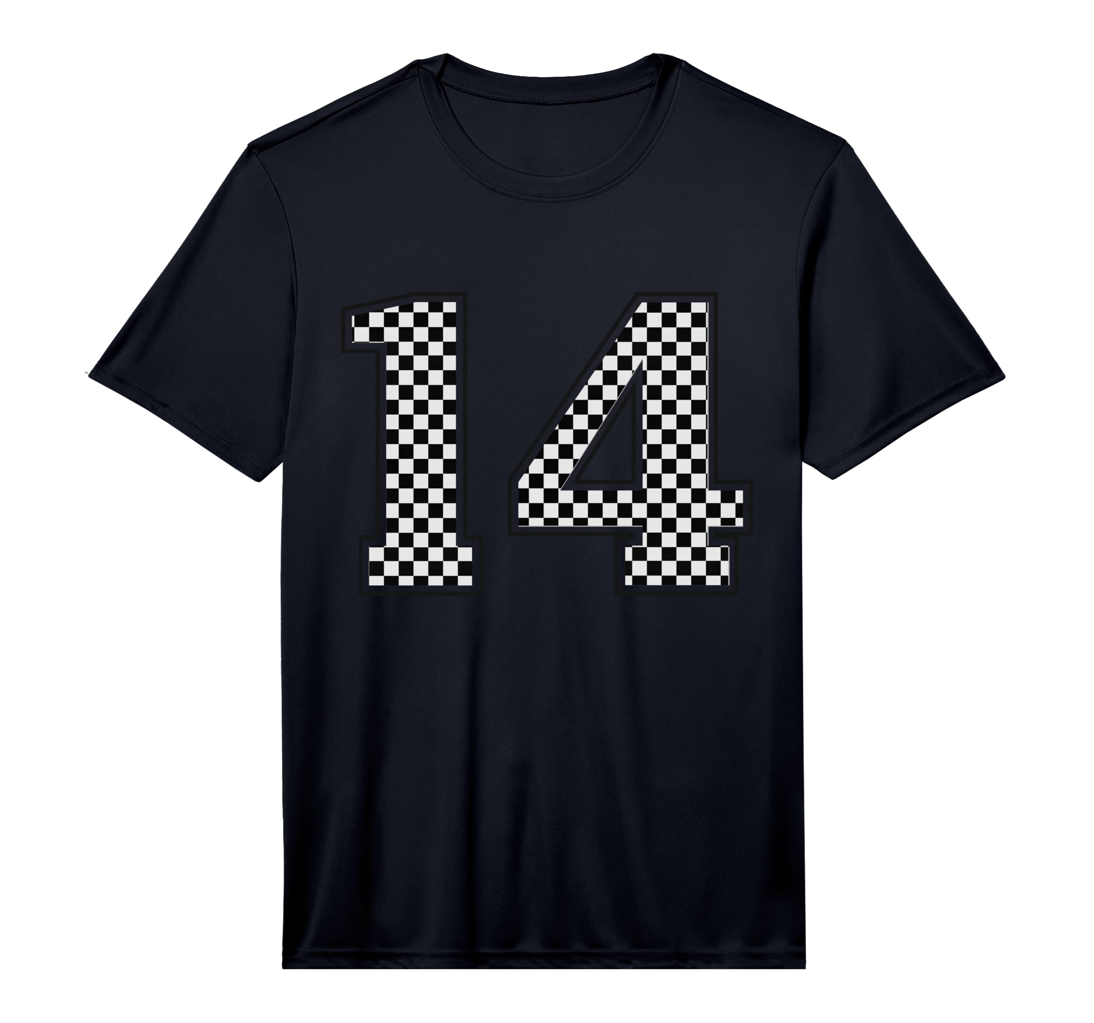 Number 14 Checkered Number T-Shirt - Streetwear Style for Adults - T-Shirt, Sweatshirt, Hoodie
