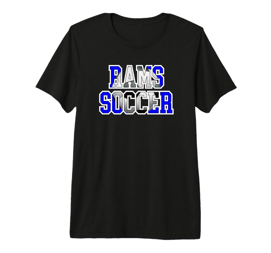 Rams Soccer Mom Game Day Mascot Blue T-Shirt - Unique Graphic Men Women - T-Shirt, Sweatshirt, Hoodie