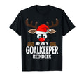 Chistmas Matching Merry Goalkeeper T-Shirt - Minimalist Print for Adults - T-Shirt, Sweatshirt, Hoodie
