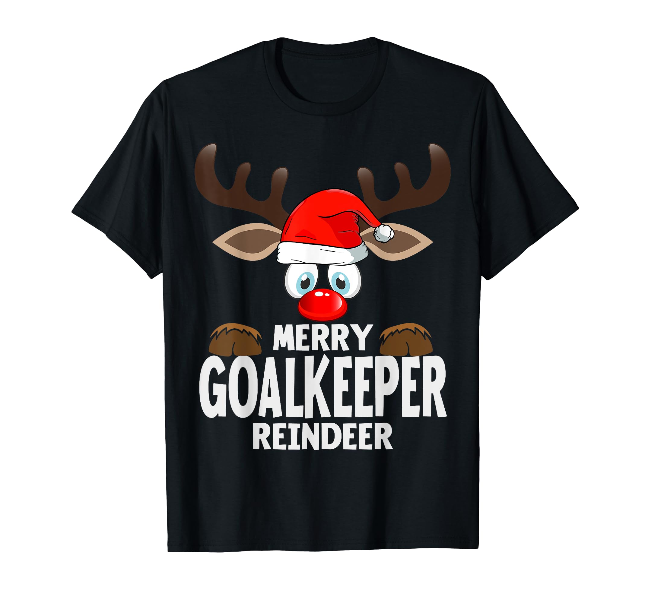 Chistmas Matching Merry Goalkeeper T-Shirt - Minimalist Print for Adults - T-Shirt, Sweatshirt, Hoodie