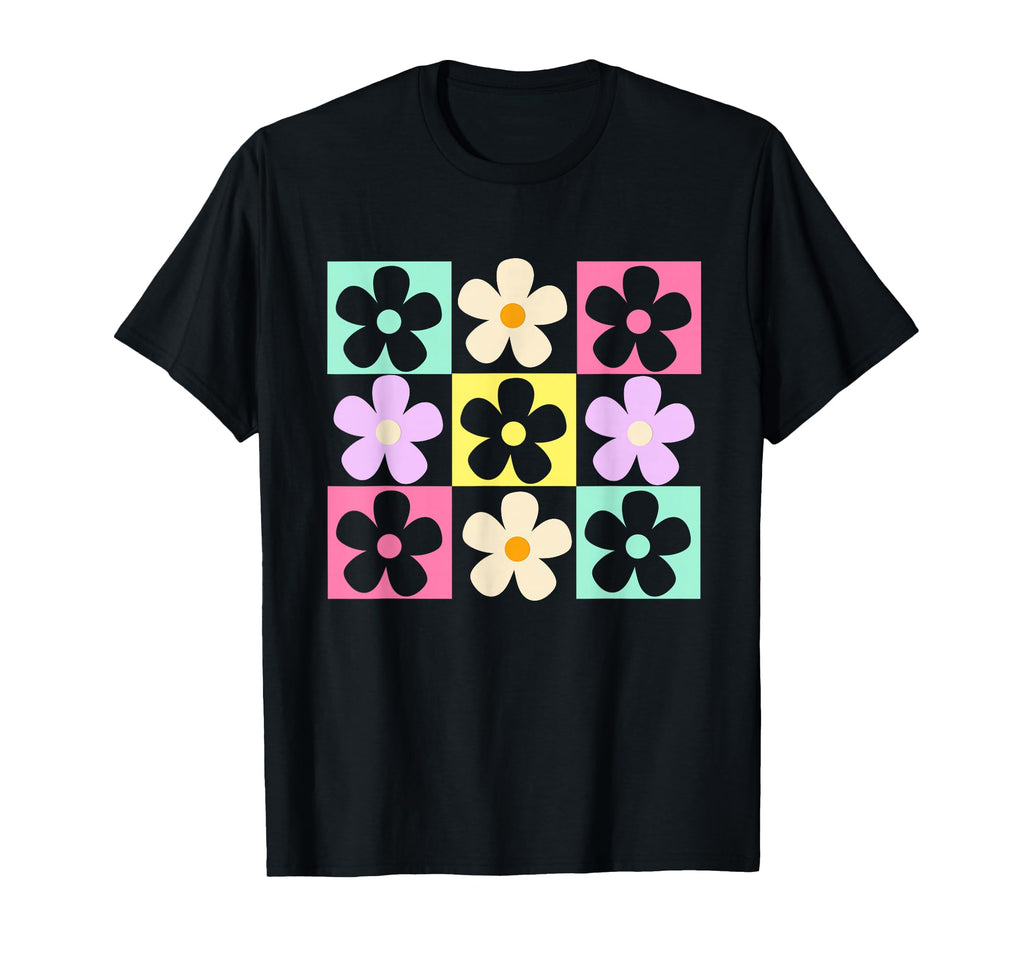 Flower Pattern Groovy Daisy Flower 70S T-Shirt - Unique Graphic for Adults - T-Shirt, Sweatshirt, Hoodie