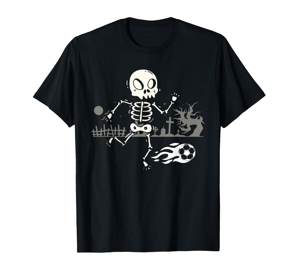Skeleton Soccer Halloween Sport Player T-Shirt - Trendy Graphic Men Women - T-Shirt, Sweatshirt, Hoodie