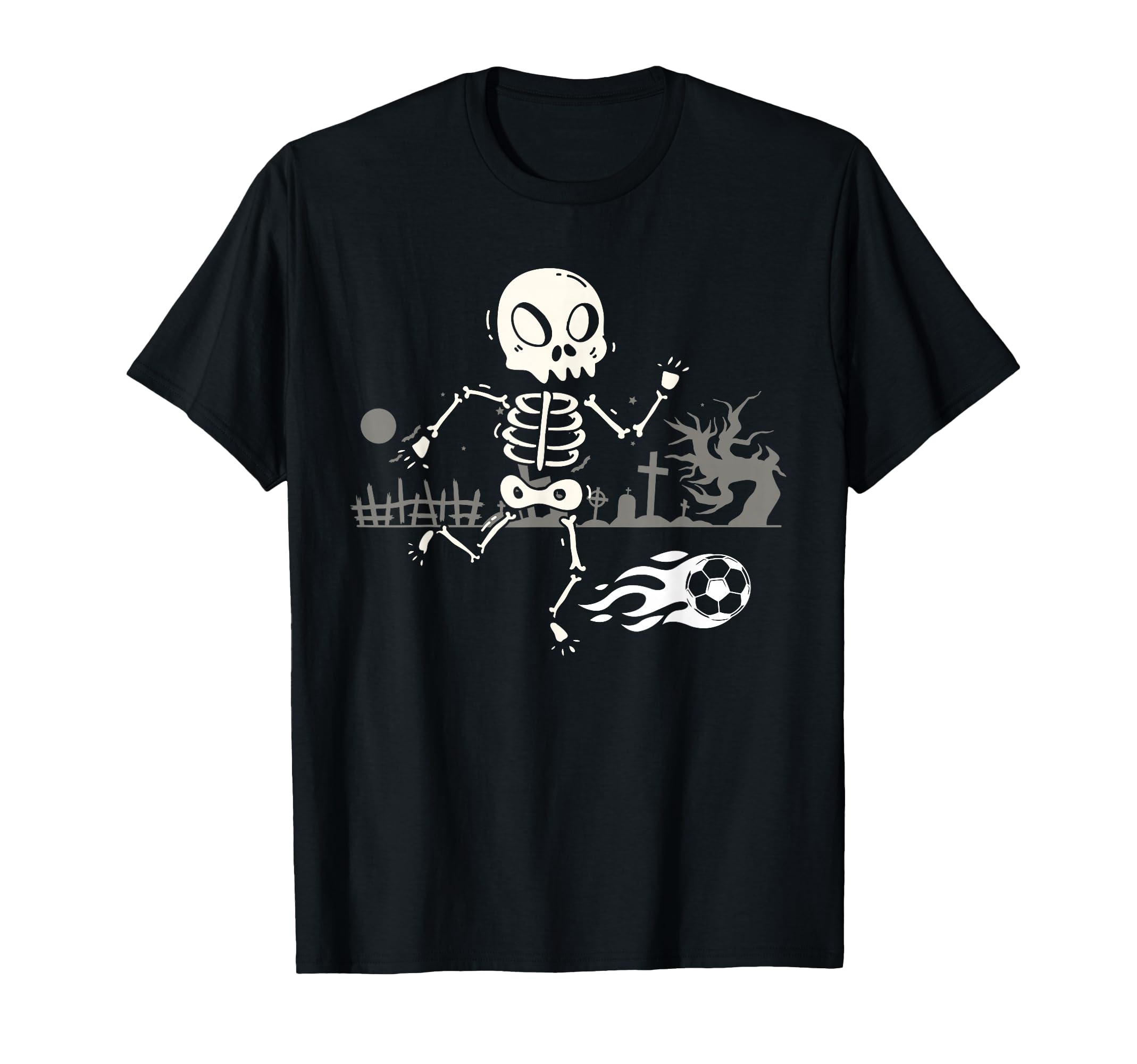 Skeleton Soccer Halloween Sport Player T-Shirt - Trendy Graphic Men Women - T-Shirt, Sweatshirt, Hoodie