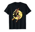 Pin Up Witch Halloween Pinup Funny T-Shirt - Casual Everyday Wear Unisex - T-Shirt, Sweatshirt, Hoodie