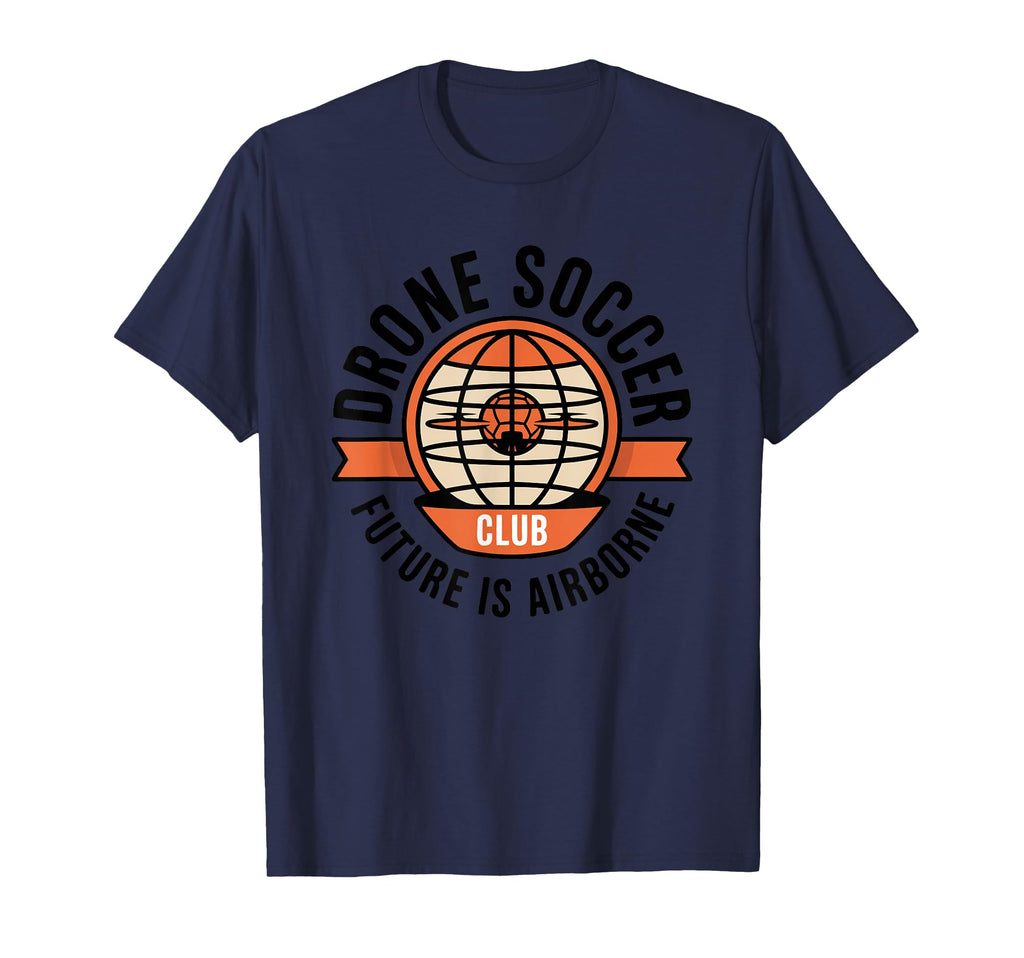Drone Soccer Club Modern Globe Ball T-Shirt - Minimalist Print Men Women - T-Shirt, Sweatshirt, Hoodie