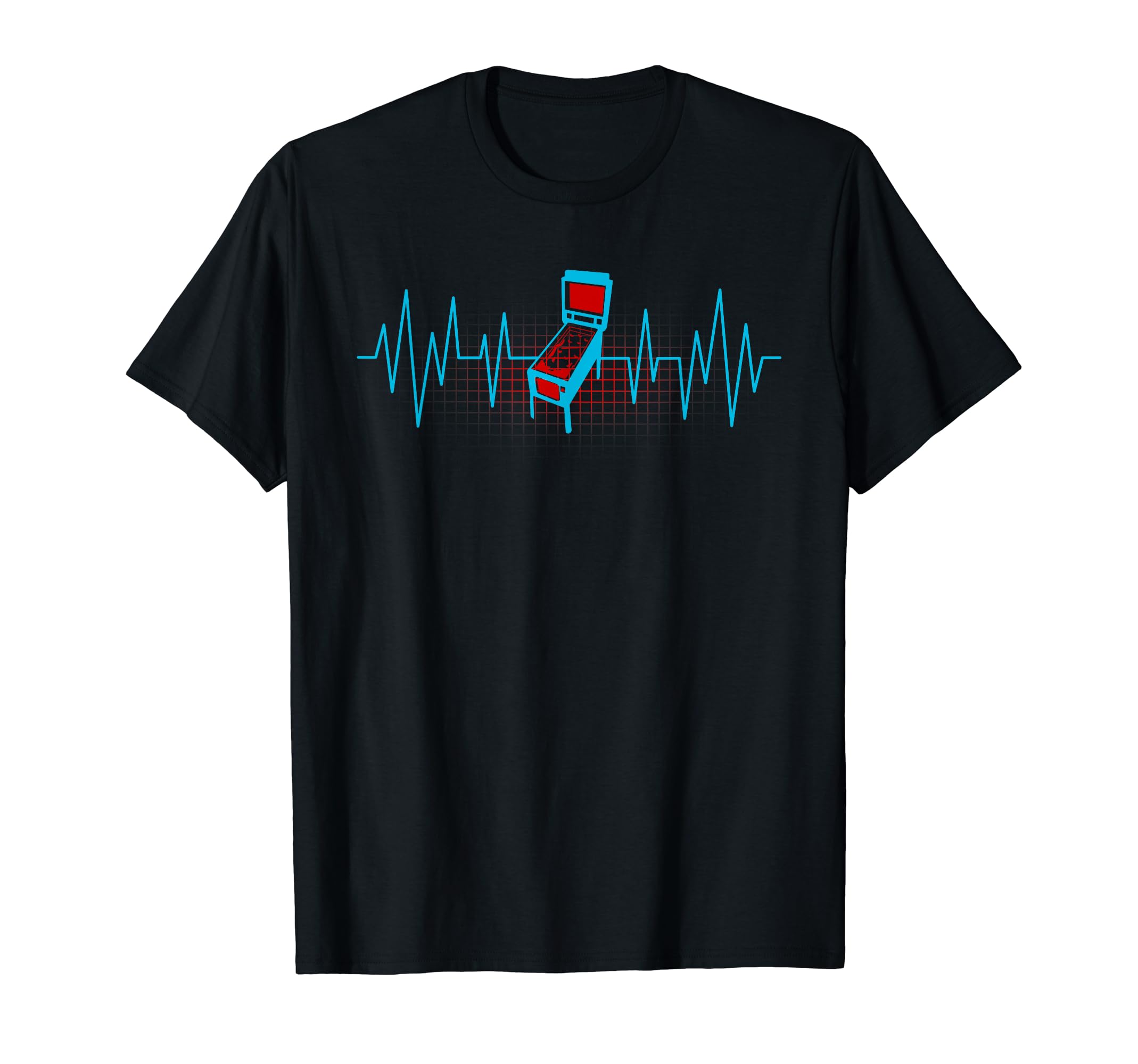 Funny Pinball Machine Game Heartbeat T-Shirt - Custom Art Print Men Women - T-Shirt, Sweatshirt, Hoodie