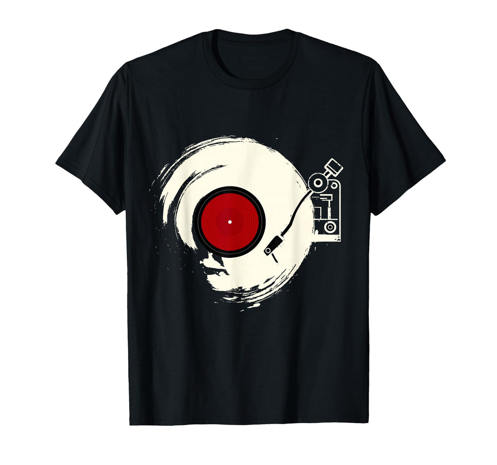 Vinyl Record Player Funny Sketch T-Shirt - Minimalist Print for Adults - T-Shirt, Sweatshirt, Hoodie
