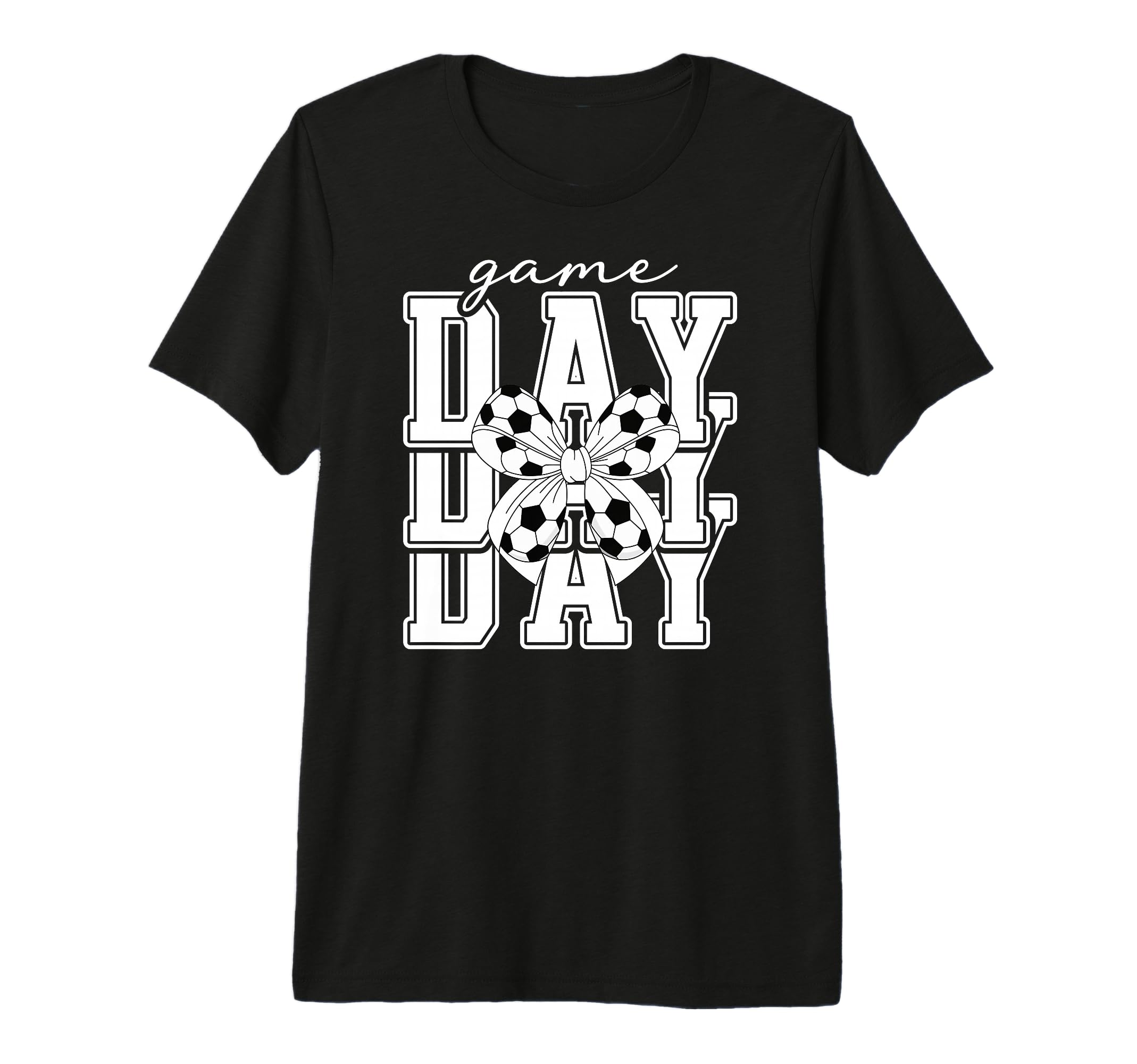 Game Day Soccer Coquette Soccer Game T-Shirt - Custom Art Print Men Women - T-Shirt, Sweatshirt, Hoodie