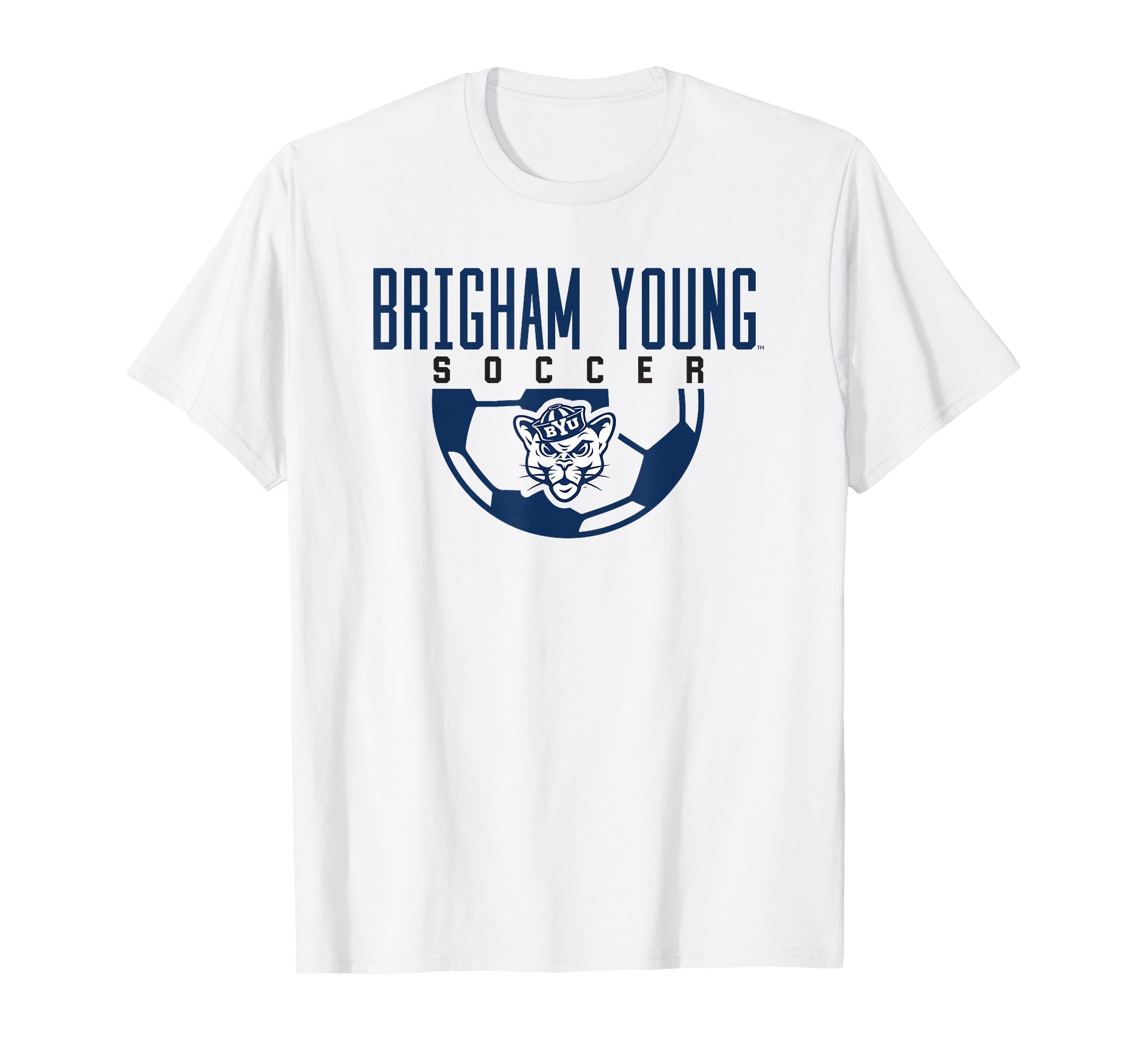 Byu Cougars Soccer Arch T-Shirt - Casual Everyday Wear Unisex - T-Shirt, Sweatshirt, Hoodie